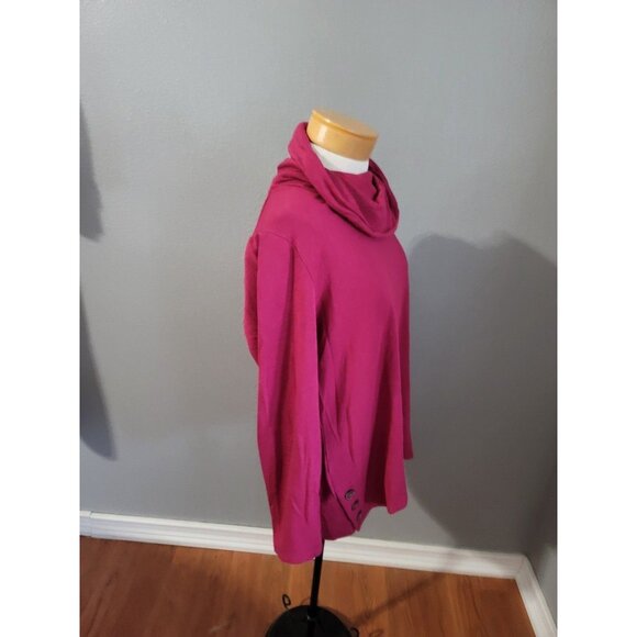 Chico's Women's Turtleneck Shirt Maroon 3/4 Sleeve Top Size 2 ( Size Large) - Picture 2 of 11
